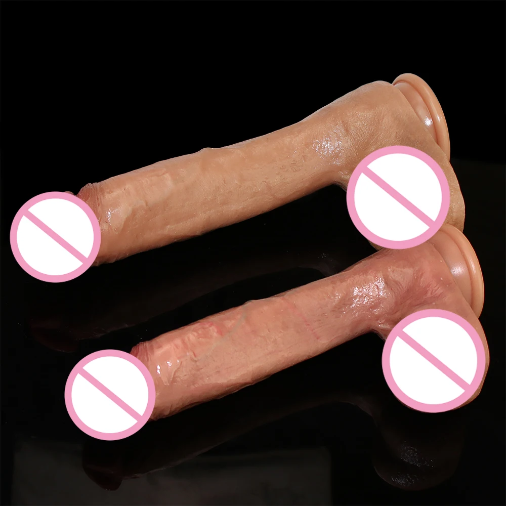 Skin Feeling Huge Realistic Dildo Sexy Penis Female Masturbator Soft Double-layer Silicone Suction Cup Dildos for Women Big Dick