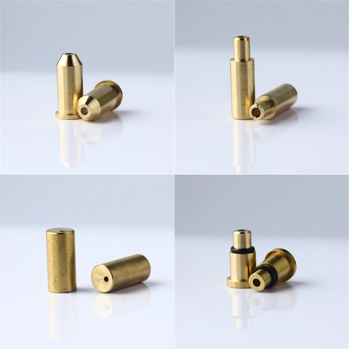 4pcs/Set Universal Brass Copper Nozzle Refill Butane Gas Adapter Fit For S.T Dupont Yellow/Red/Green/Blue Caps Lighter Wholesale