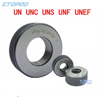 2pcs/set American Standard Thread ring gage TPI thread ring gauge GO-NOGO RING GAUGE 1/8 1/4 3/8 1/2 3/4 7/8 UNC UNF UNEF gauge