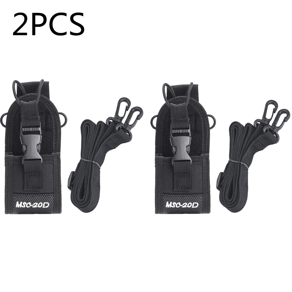 2Pcs Abbree MSC-20D Nilon Membawa Case untuk Walkie Talkie BaoFeng UV-5R UV-5RA UV-5RB UV-5RC/5RE UV-B6 BF-888S TYT Mototrola Radio