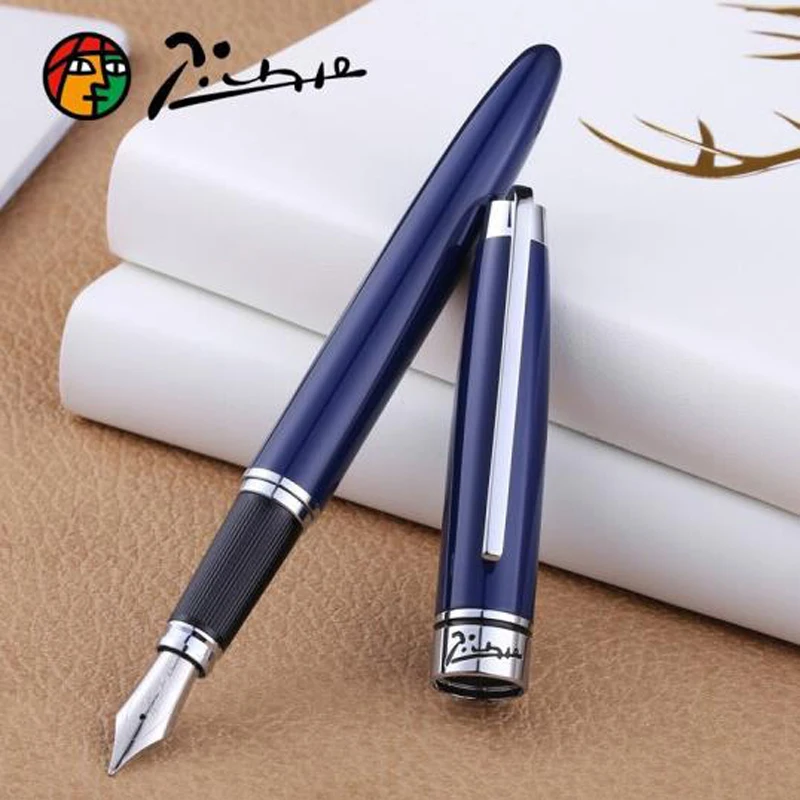 

Picasso 912 Blue Pimio Metal Fountain Pen Iridium Fine Nib 0.5mm Gift Box Optional Fit Office & School & Home Writing