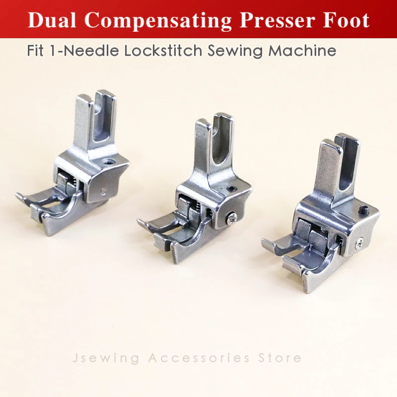 211-13/14/15/16 Dual Compensating Presser Foot For Industrial Lockstitch Sewing Machine Right Guide Top Stitch 21-13/14/15 Feet