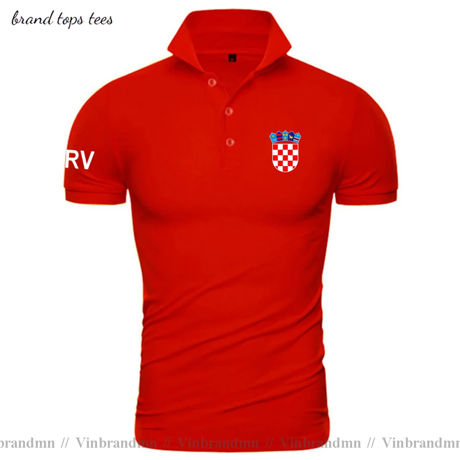 Croatia Hrvatska Croatian HRV Croats polo shirts men short sleeve white brands printed for country 2021 cotton nation team 20