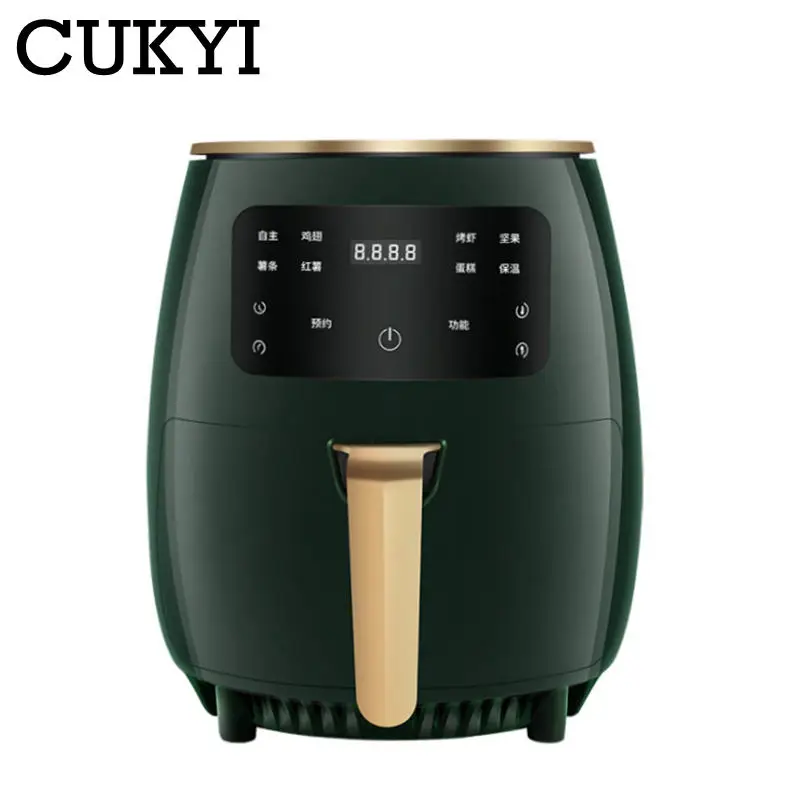 110V 220V Multifunctional Electric Deep Fryer Smart Touch Panel 4.5L Single Tank Smokeless French fries Chicken Frying Machine