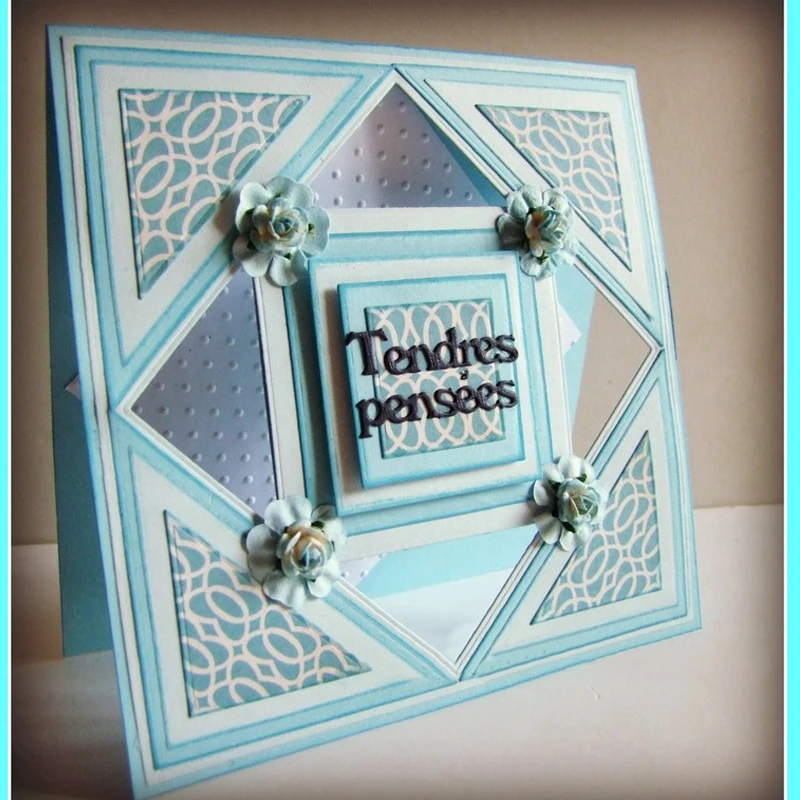 tendres pensées French Word Die Cuts For Card Making French Word tendres pensées dies scrapbooking Metal cutting dies new 2019