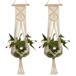 handmade macrame plant hanger flower /pot hanger for wall decoration countyard garden