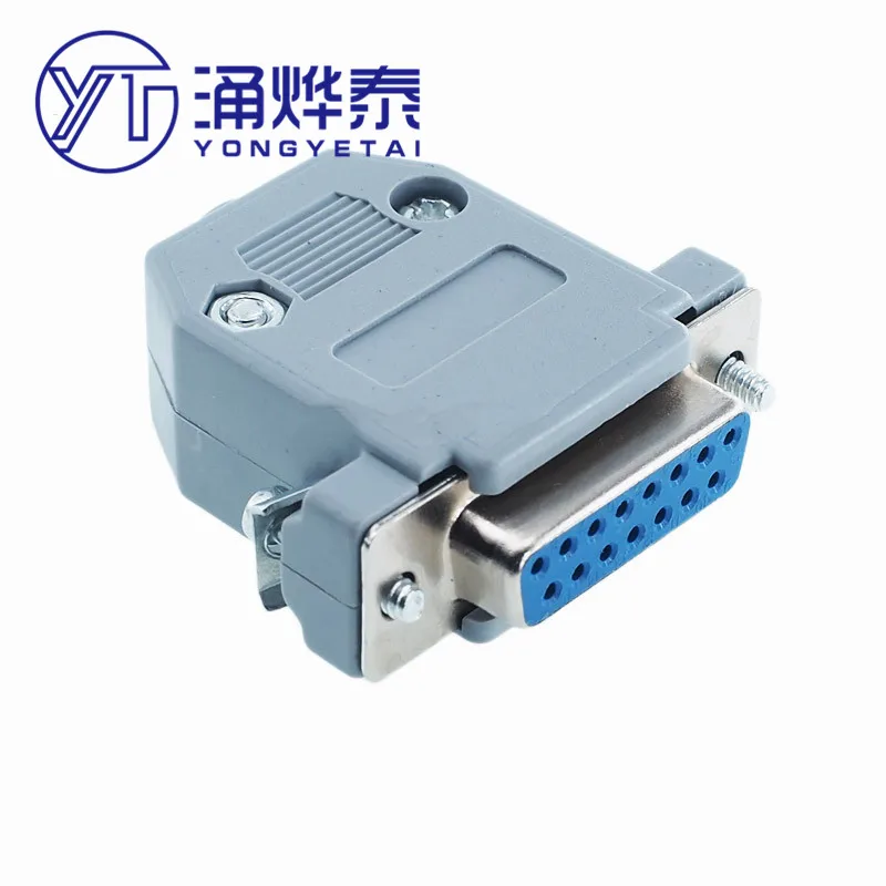 Yyt 2Set Seriële Plastic Shell Db9 Db15 Db25 Db26 Db37 Dubbele Rij Lasdraad Socket Pin Schild 232