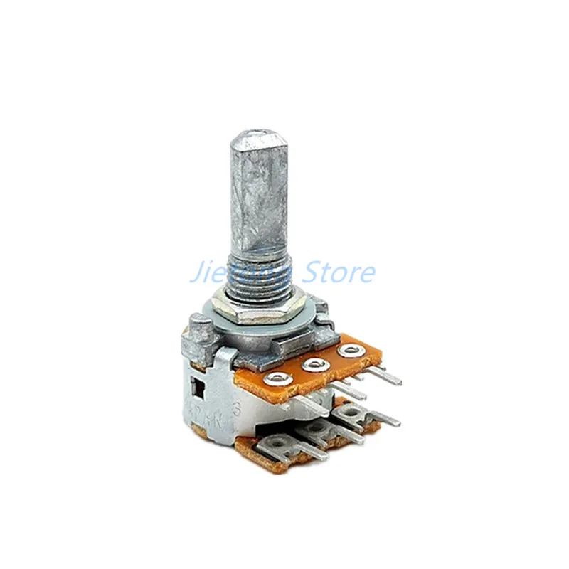 1pc ALPS RK163 50KAx2 Audio Amplifier Volume Potentiometer Hifi Audio Dual-unit Rotary Potentiometer + PCB 20MM Half Shaft