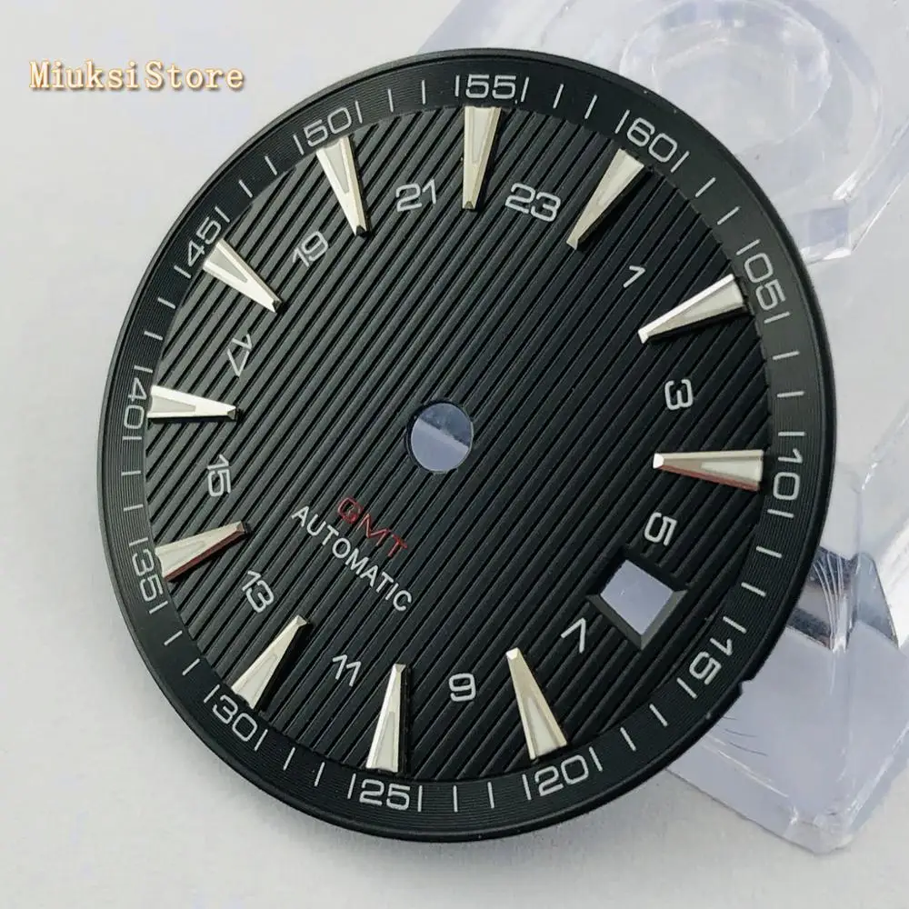 1PCS 31mm sterile blue black silver watch dial fit ETA 2836/2824 DG2813/3804 Miyota 8215 821A 8205 automatic movement P951