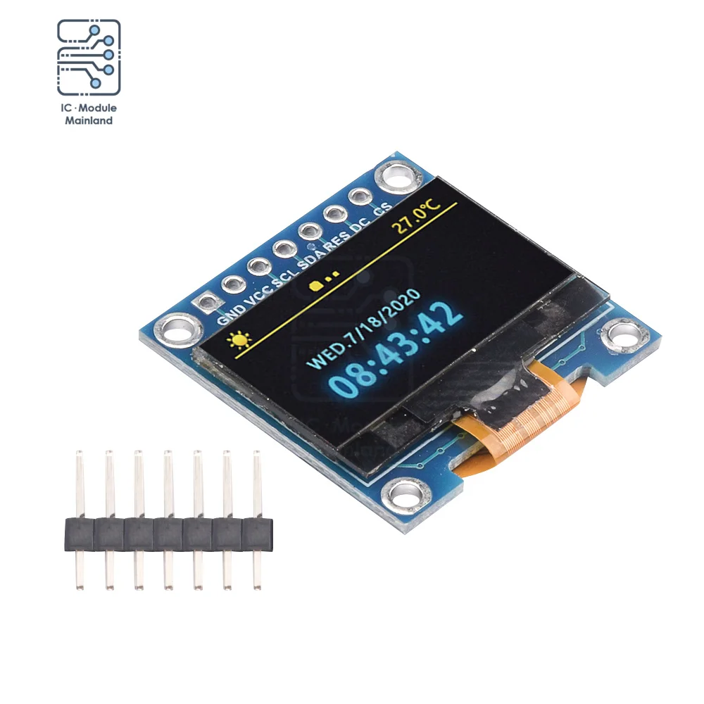 Original 0.96 OLED SPI/IIC I2C white/blue/yellow blue 0.96 inch OLED module 128X64 OLED LCD LED Display Module For ARDUINO