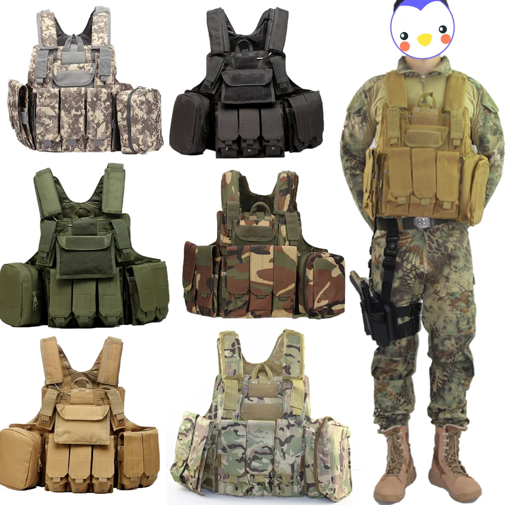 Tactical Molle CIRAS vest Airsoft Paintball Combat Vest Magazine Pouch Utility Bag Releasable Armor Plate hunting clothes