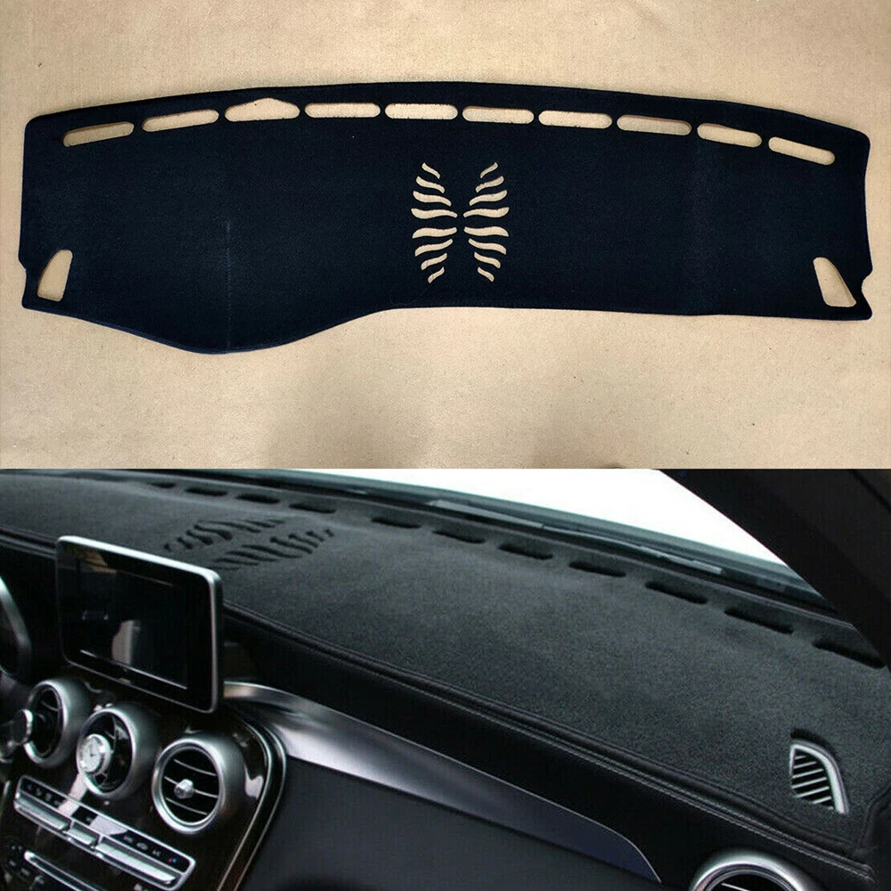 

Car Black Dashboard Dash Mat Non-Slip Sun Cover Pad For Mercedes Benz C GLC 2014-2018