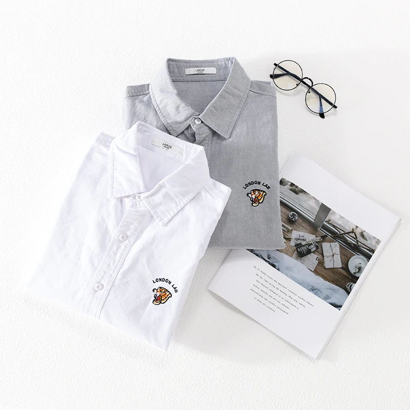 Suehaiwe's Brand Italy Embroidery Long Sleeved Casual Cotton Shirts For Men Fashion Solid Tops Clothing Chemise Camisa Masculina