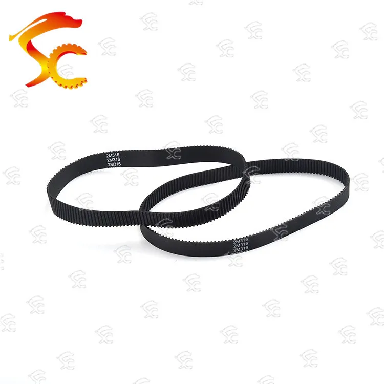 

10pcs 2GT-316-6/10mm belt closed loop rubber 2GT-316-6/10mm timing belt Teeth 158 Length 316mm width 10/6mm for 3D printer