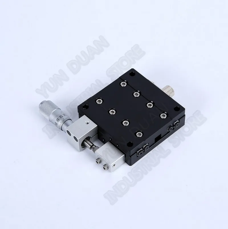 60*60mm X-as Handmatige Verplaatsing Trimmen Platform Cross Roller Gids Manier Lineaire Stage Sliding Tafel Hoge precisie LX60-L