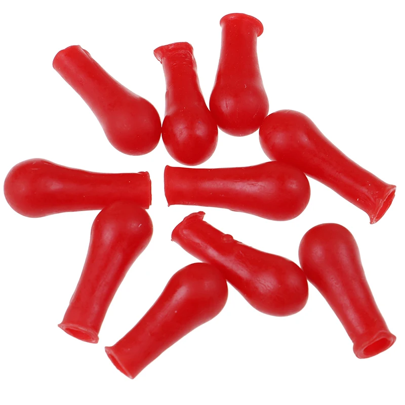 10pcs Acid And Alkali Resistant Dropper Red Latex Head  Bottle Drop Latex Caps Chemistry Lab Equipment Lab Supplies