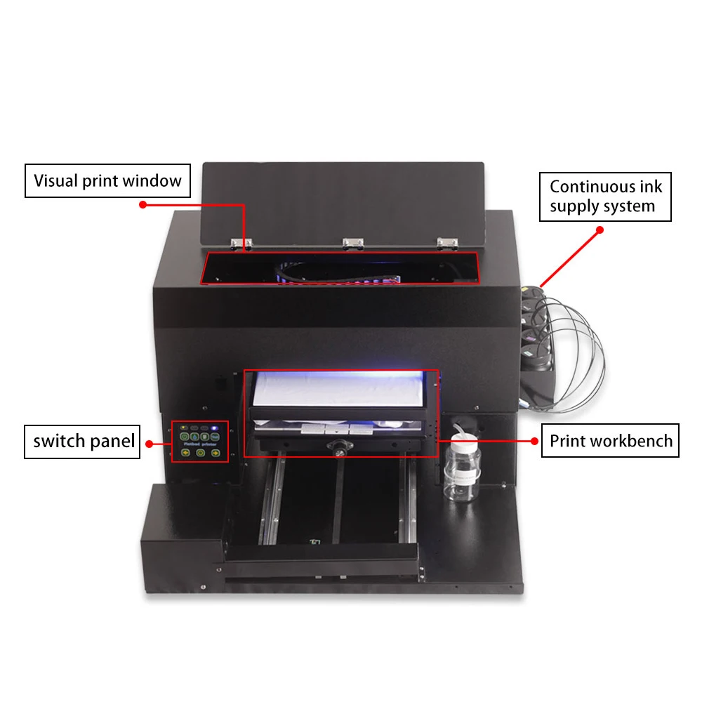 Imagem -02 - Impressora Têxtil Dtg Tamanho a3 2023 Máquina de Impressão com Tinta uv Impressão de Roupas Transparente e Brilhante