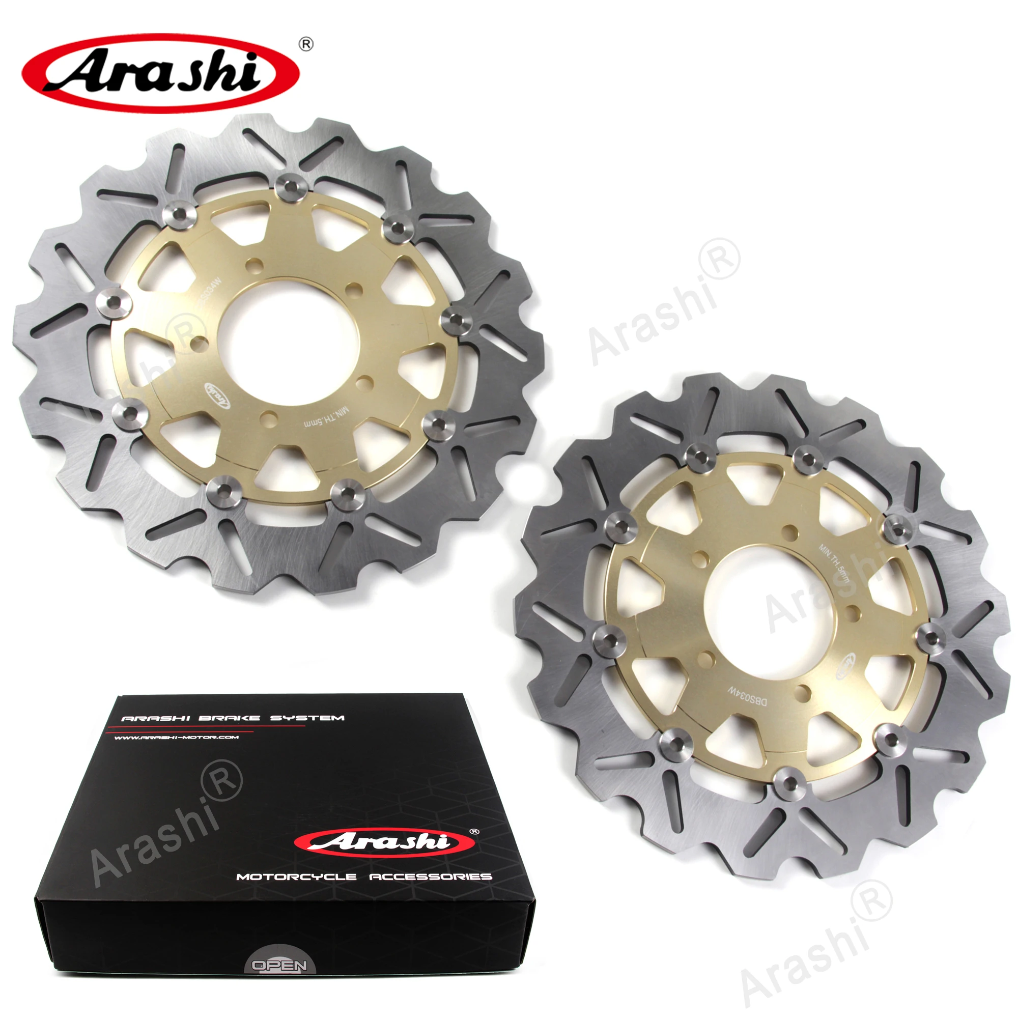 Arashi 300mm CNC Floating Front Brake Disc Rotors For KAWASAKI VN 650 Vulcan S ABS Cafe 2016 2017 2018 2019 2020 VN650S VN 650 S