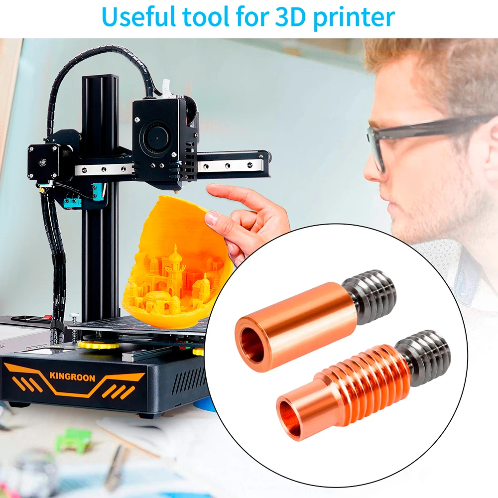 Đoạn Đường E3D V6 Họng Nhiệt Phá Bi Kim Loại Hợp Kim Titan Đồng Họng Cho 1.75Mm Prusa I3 Hotend Nóng khối 3D Máy In Phần