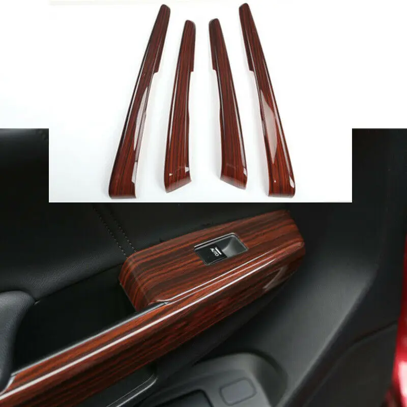 FOR HONDA Accord Crosstour 2008-2012 red Wood grain interior inner door panel cover trim