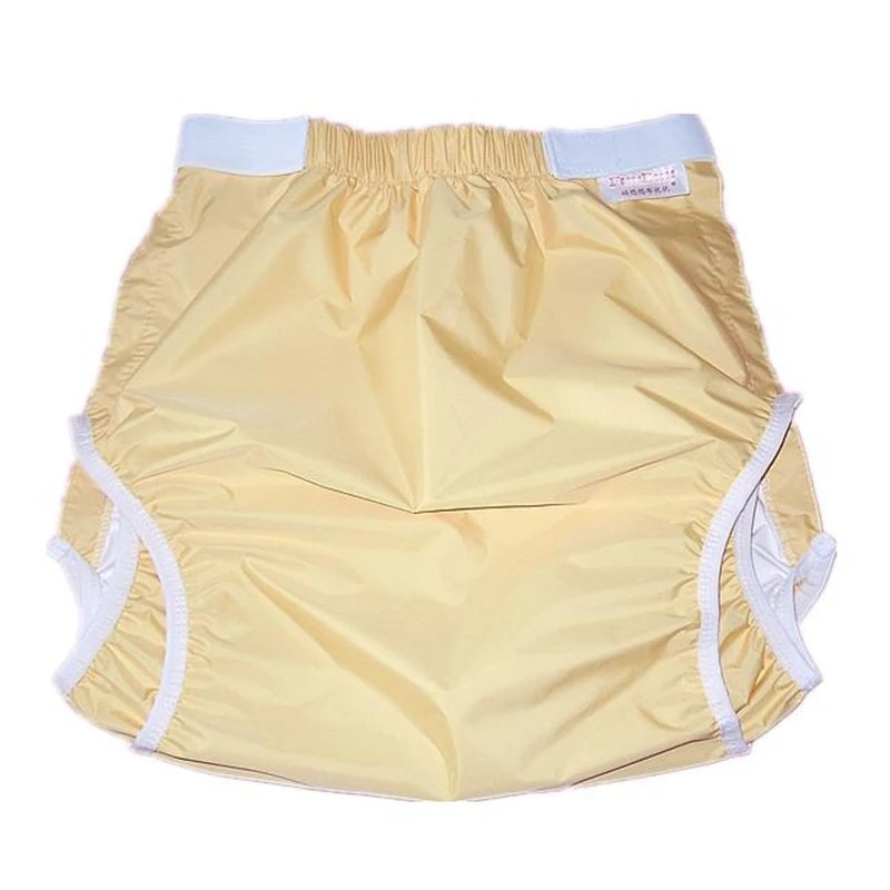 Free Shipping FUUBUU2228-YELLOW  Waterproof pants/Adult Diaper/incontinence pants /Pocket diapers