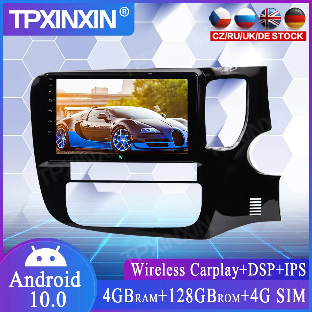 

For Mitsubishi Outlander 2016+ Touch Screen 4+128G Android 10 GPS IPS Car Multimedia Tesla Player Headunit Audio Radio Navigtion