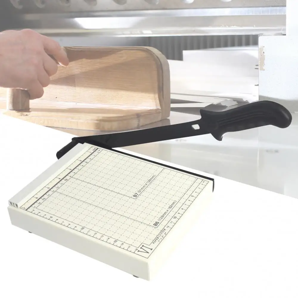 829-6 tagliacarte A5 tagliacarte a ghigliottina portafoto Base in acciaio taglio durevole tagliacarte manuale utensile da taglio fai da te