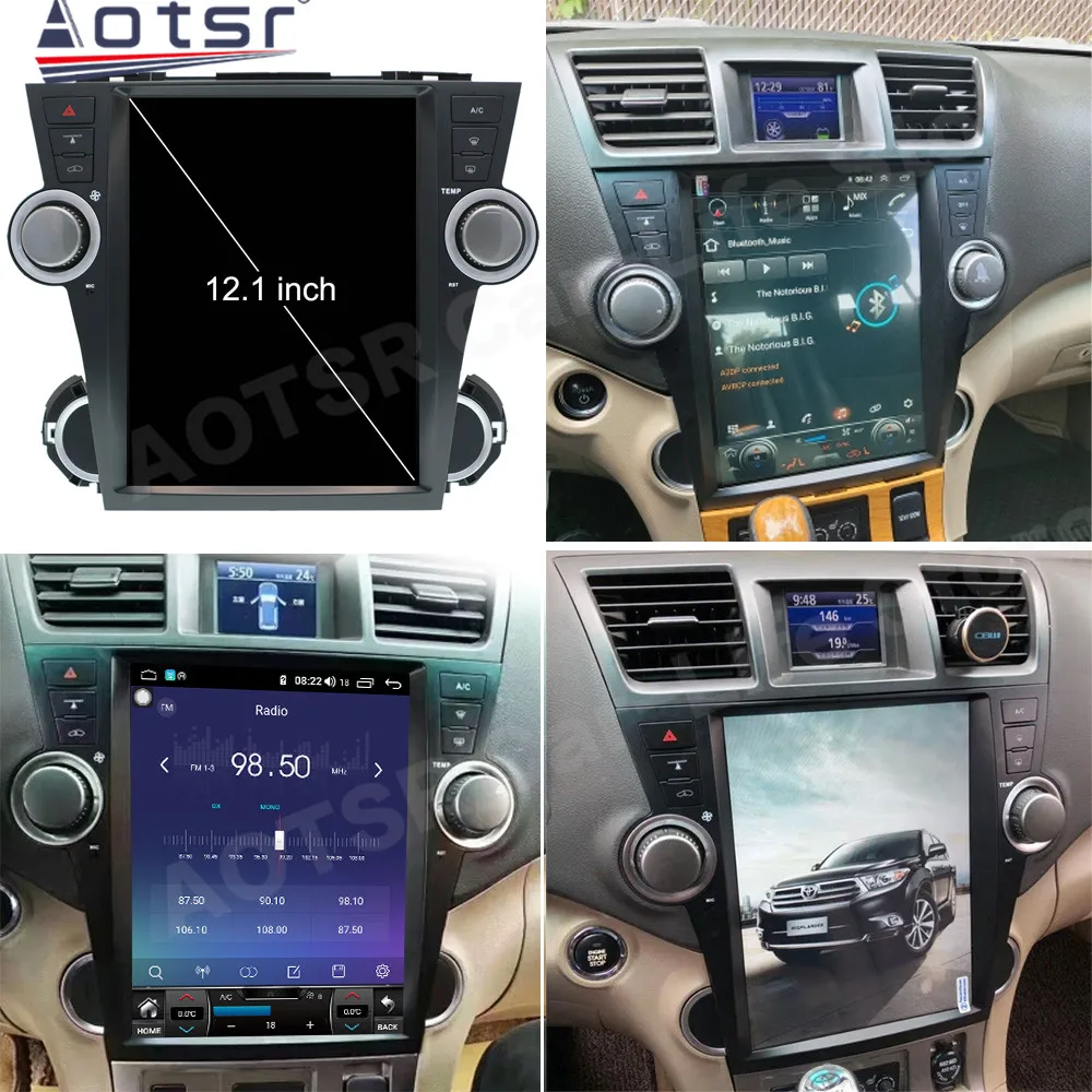 

128G Tesa- Screen Multimedia Stereo Android Player For Toyota Highlander 2007 2008 2009 2010 2011 2012 2013 GPS Radio Head Unit