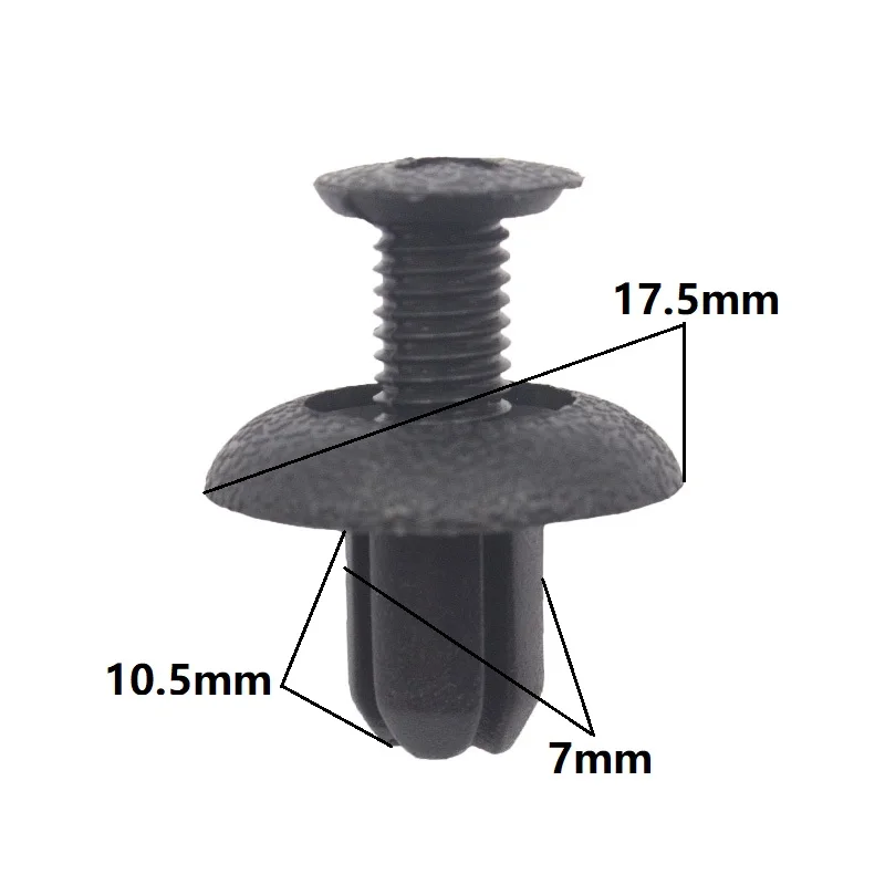 30/50 Stück für BMW Auto-Clips, Verkleidungs- und Armaturenbrett-Befestigungsclips, 7mm Loch, Kunststoff-Drucknieten – Detail 1