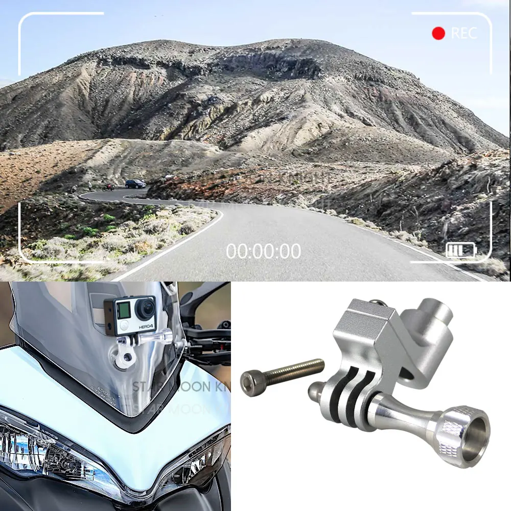 

Multistrada950S Motorcycle Holder cam Multistram Camera Bracket Motorrad Gopro Mount Hero For DUCATI Multistrada 950 S 1200 1260