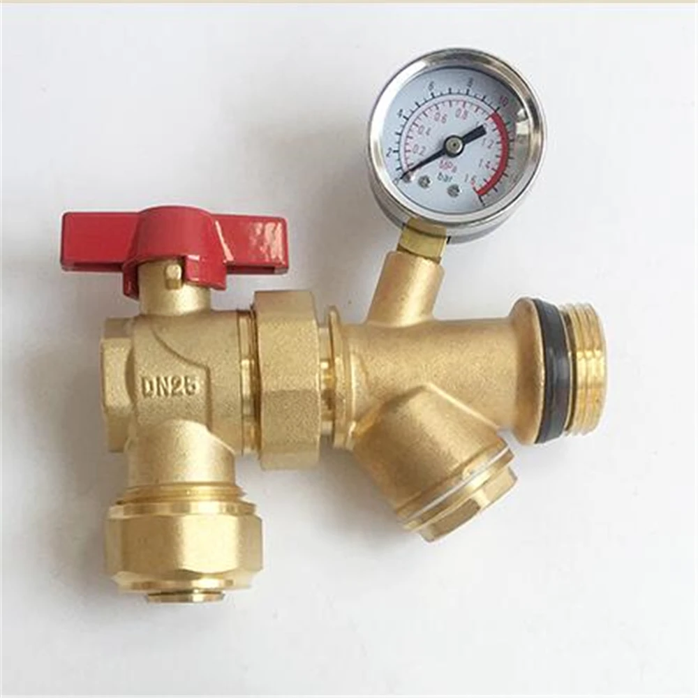 Floor Heating Water Separator Aluminum Plastic 20 25 * 1 Angle Filter Ball Valve Floor Heating Accessories