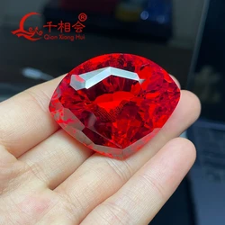 483.5ct  39.8*50mm  red  color fan shape  The centenary diamon d cubic zirconia loose stone cz stone