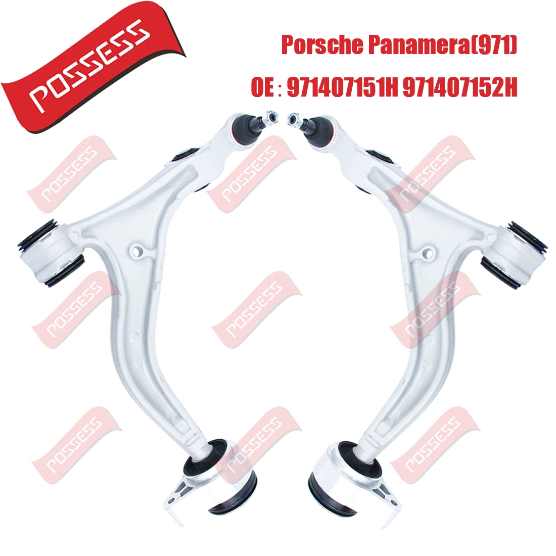 4 Pieces Front Axle Suspension Control Arm Kits For Porsche Panamera 971 2.9 4S 3.0 4.0 GTS 4.0 Turbo Sport Turismo 2017- /