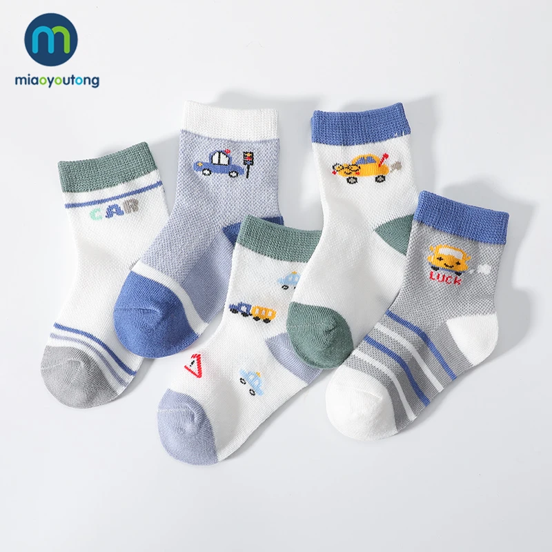 5 Pairs/Set Cute Cartoon Breath Cotton Baby Boy Kids Socks For Girls Summer Mesh Children's Socks Women Wholesale Miaoyoutong