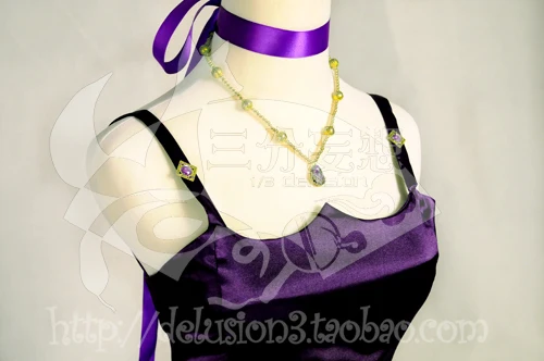 open lace back dress Honkai: Star Rail Jingliu Women Purple Dress Party Carnival Halloween  Cosplay Costume