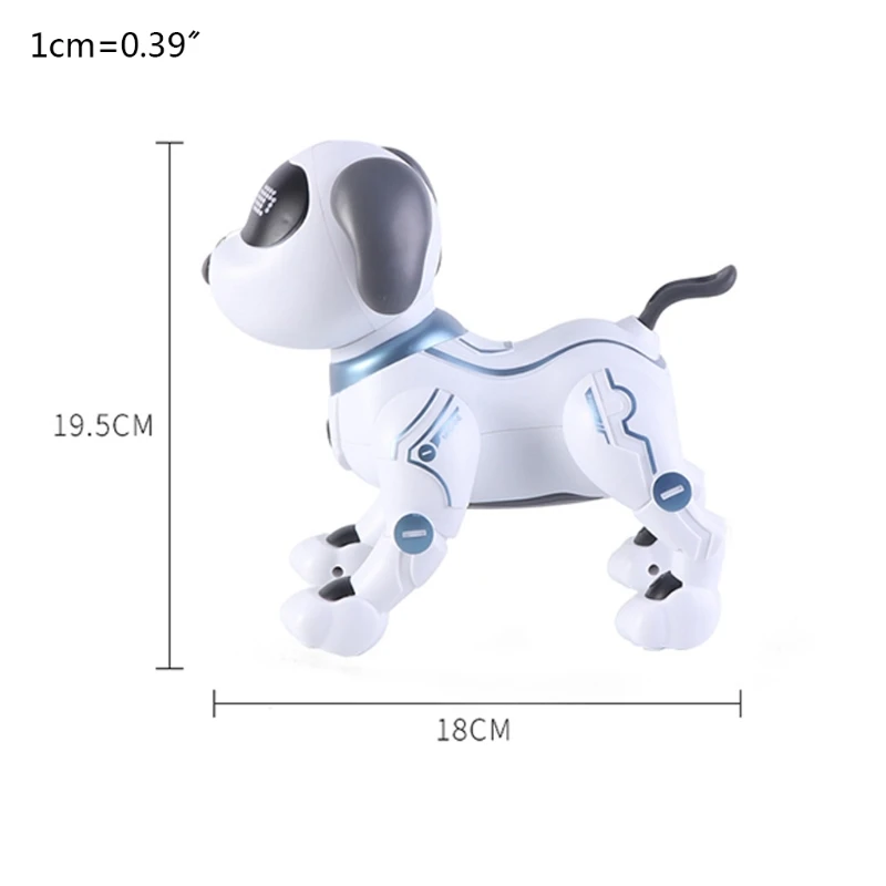 Jouet intelligent à télécommande pour chien, cascadeur robotique RC, chiot dansant, Programmable, avec son, cadeau interactif, apparence créative et Cool