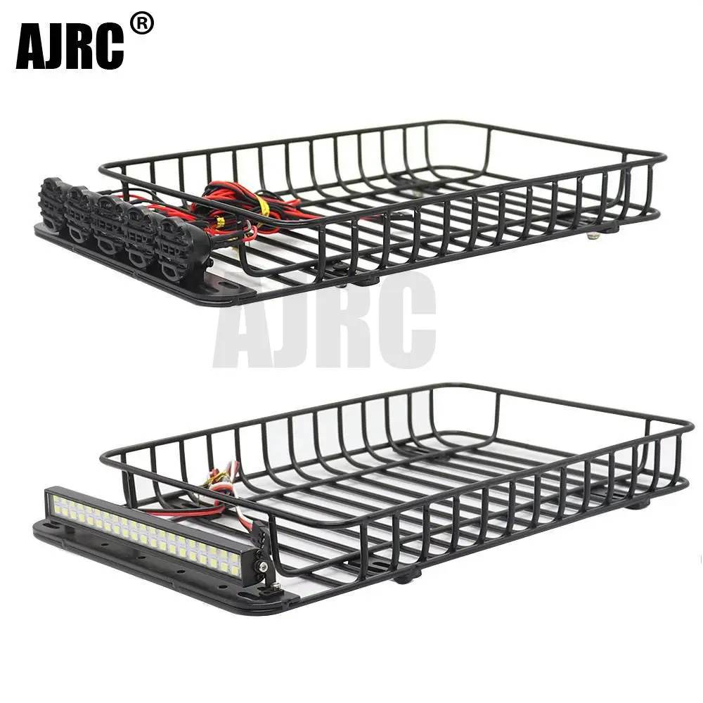 1/10 Rc Climbing Car Metal Luggage Rack For Trax Axial Scx10 Trx4 D90 Tf2 Cc01 Lc80 Luggage Rack With Light