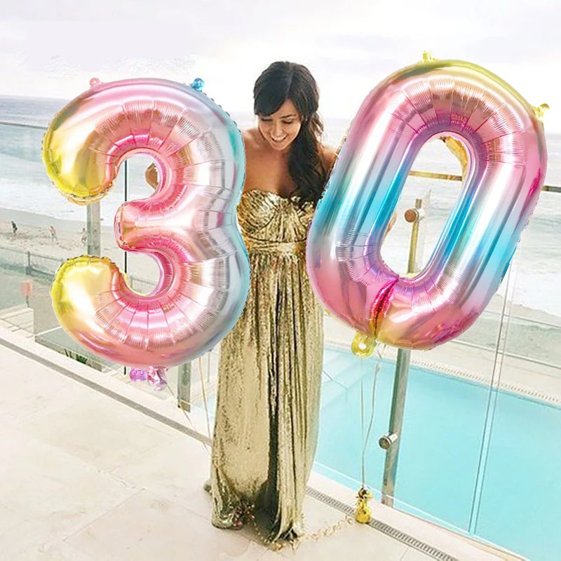 Giant Size 40inch Black Number Balloon 0-9 Large Number Helium Foil Balloons Baby Shower Birthday Party Wedding Party Balony