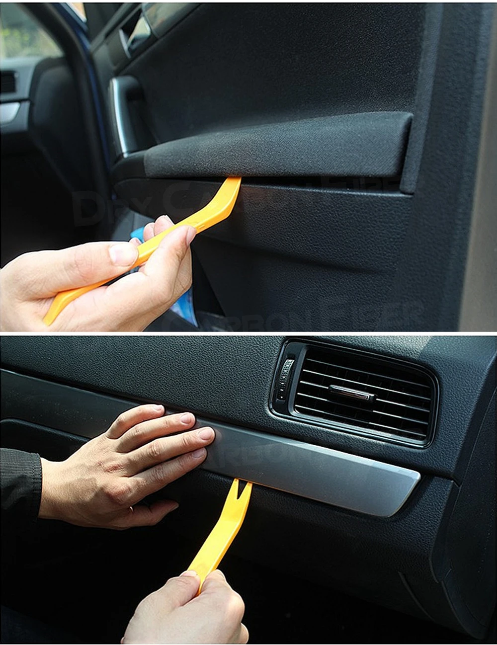 4Pcs Pry Set Auto Door Clip Panel Trim Removal Tool Kits Navigation Disassembly Seesaw Car Interior Plastic Seesaw Conversion