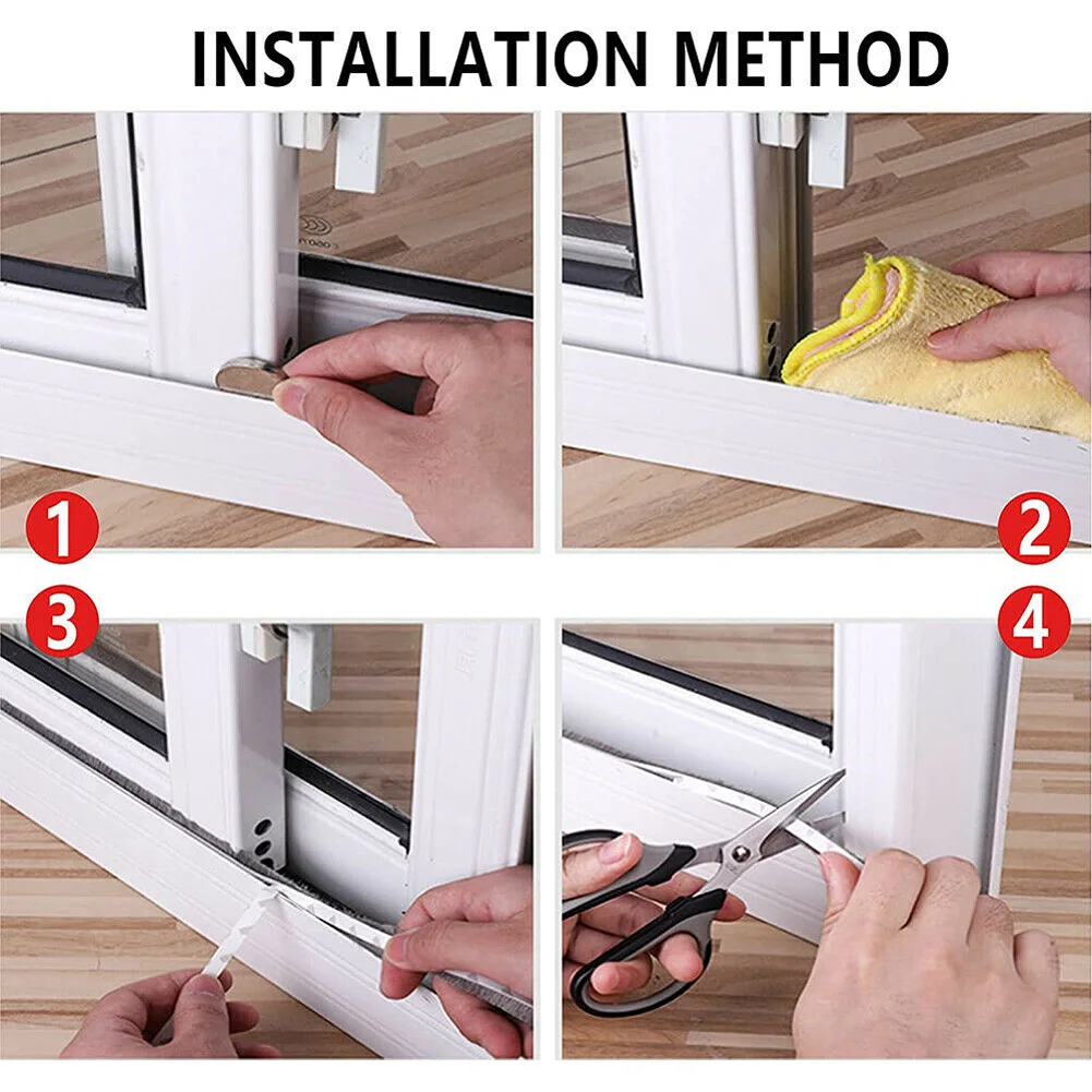 Щетка-уплотнитель для дверей и окон, 10 м