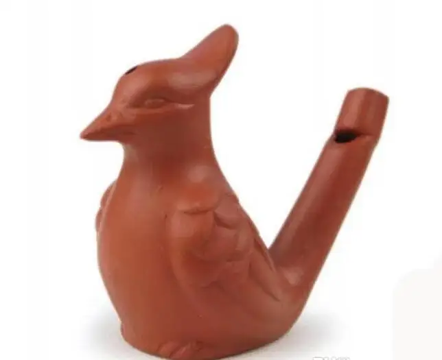 

300pcs Vintage Style Bird Water Whistles Clay Ocarina Warbler Song Ceramic Chirps Children Bathtime Toys gift