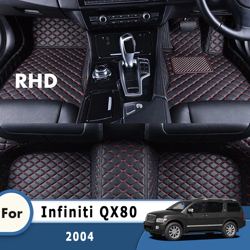 

RHD Car Floor Mats For Infiniti QX80 2004 Carpets Auto Parts Interior Rugs Pedals Covers Custom Foot Pads Waterproof Protect