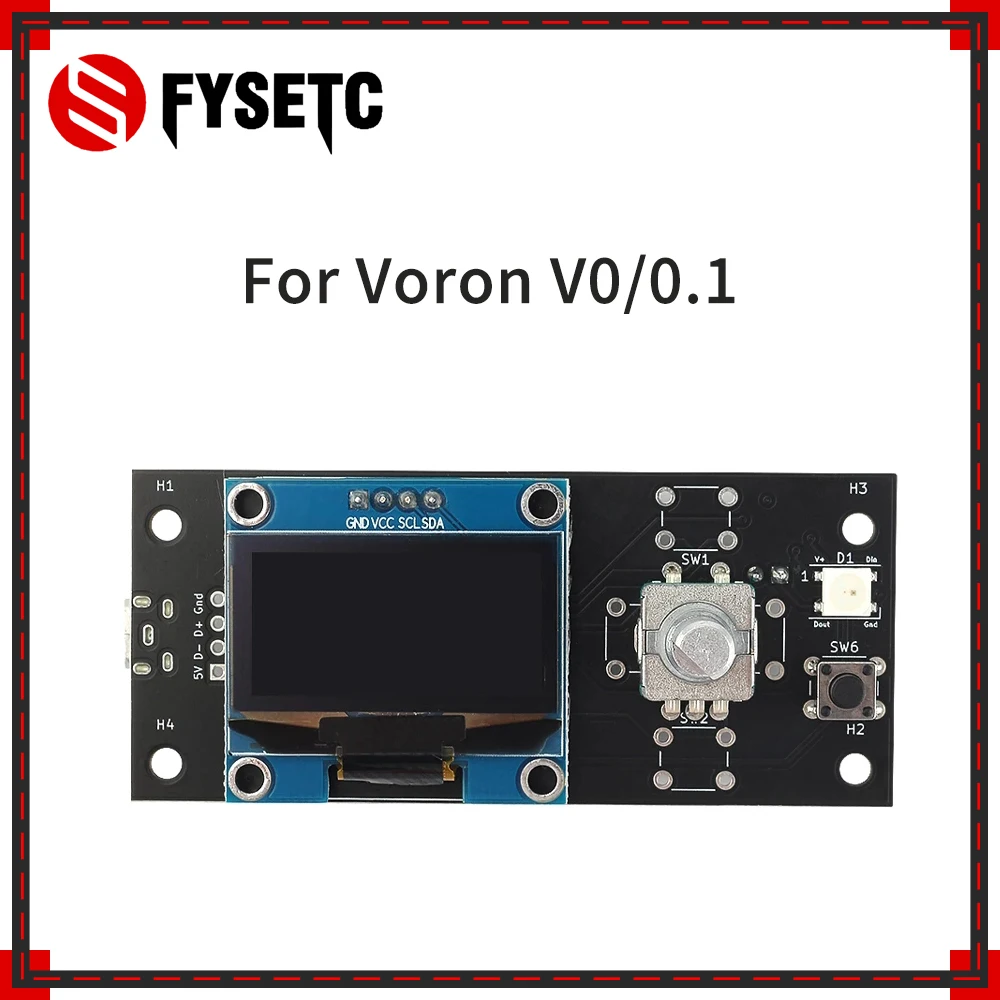 

FYSETC Voron V0 1.3 inch OLED Display Screen Smart Display For Voron V0.1 3D Printer Accessories