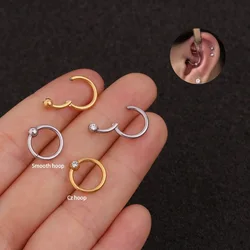 1PC Cz Hoop Cartilage Earring Helix Tragus Daith Conch Rook Snug Helix Tragus Ear Piercing Jewelry