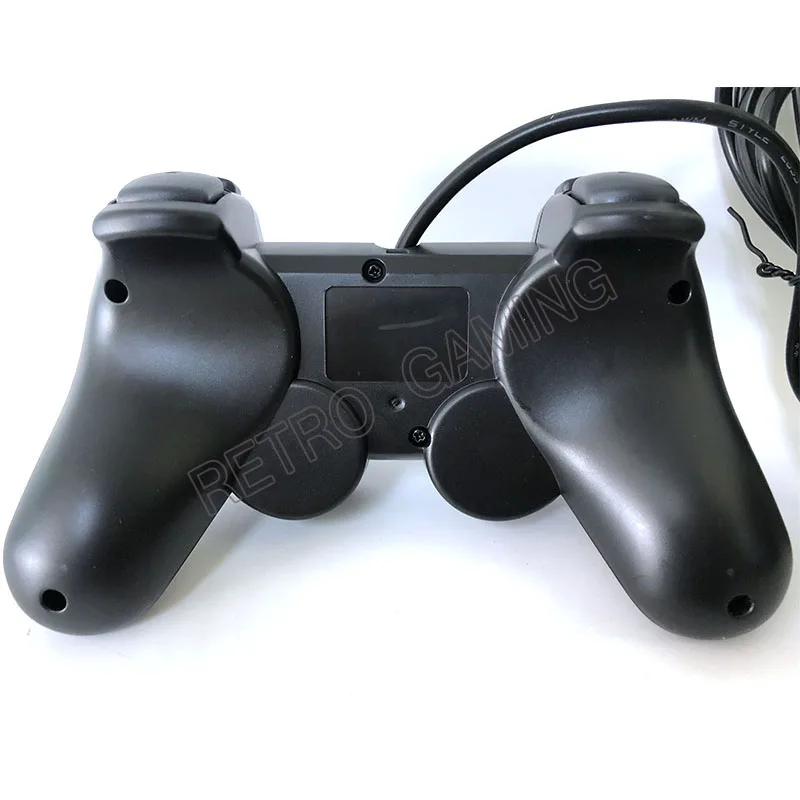 Mando de juegos negro para videoconsola Dualshock 2, Joypad con dos motores de vibración integrados, PS2