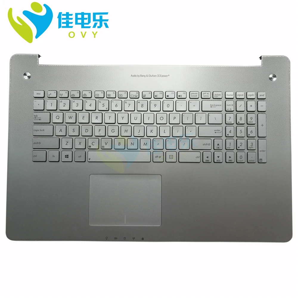 

US ES English Spanish Keyboard Backlight Top Case For ASUS N750 N750j N750jk N750jv Palmrest 90NB0201-R32SP0 90NB0201-R32UI0