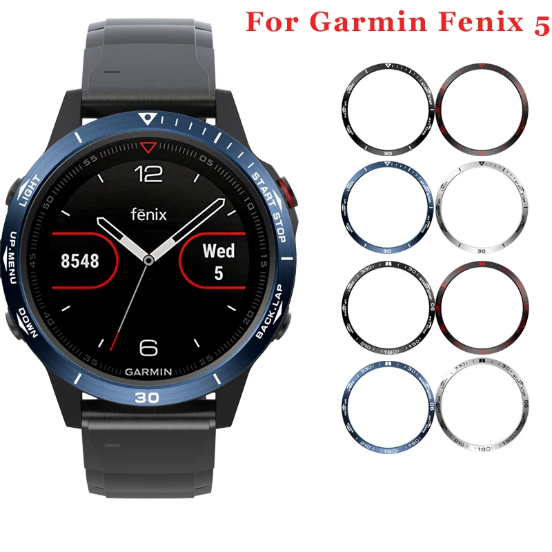 Bague de Protection pour montre intelligente Garmin Fenix 5, cadre de style, bague de Protection, bague en métal, Protection anti-rayures