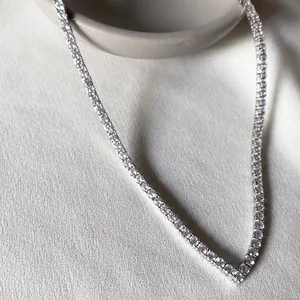 Stonefans-V Strass Cholerry, Kristalltenniskette Halskette, Kragenerklärung, Hochzeitszubehör, Modeschmuck 8 Hauptverkaufskette V - №8