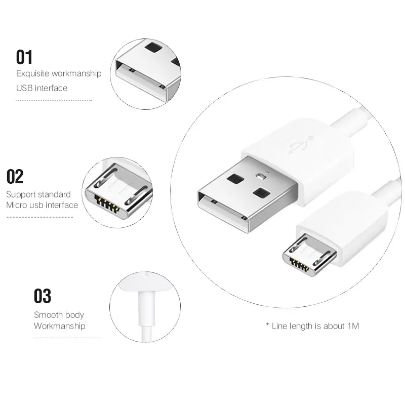 For HUAWEI Fast Charge Micro USB Cable Support 5V/9V2A Travel Charging For HUawei P7 P8 P9 P10 Lite Mate 7 8 s Honor 8X 8C