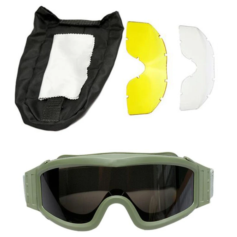 Outdoor Military Airsoft Goggles Shooting Glasses Motorcycle Cycling Tactical Safety Protective Combat Goggles Hiking Eyewear